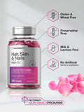 Hair Skin and Nails Vitamins 300 Softgels with Biotin and Collagen Infused with Argan Oil and Coconut Oil Non-GMO Gluten Free Supplement by Horbaach