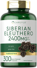 Carlyle Siberian Eleuthero Root Capsules | 2400Mg | 300 Count | Non-Gmo, Gluten Free Formula | Siberian Ginseng | Eleutherococcus