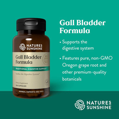 Nature'S Sunshine Gall Bladder Formula 100 Capsules | Powerful Herbal Formula Soothes and Supports the Digestive System Liver and Gallbladder