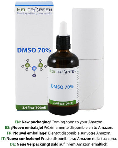 Heiltropfen 70% DMSO - Pharmaceutical Grade Ingredients | Dimethyl sulfoxide Liquid 3.4 Oz - 100 ml | High Purity | Low Odor | DMSO Liquid 70/30