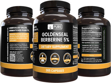 PURE ORIGINAL INGREDIENTS Goldenseal Berberine No Magnesium Or Rice Fillers, Always Pure, Lab Verified (365 Count)