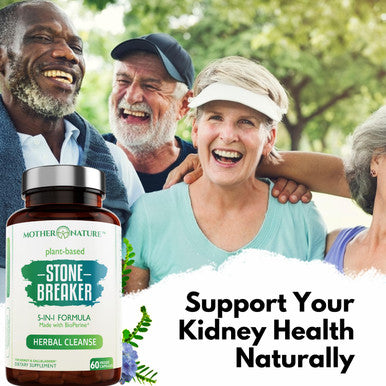 Mother Nature Organics Superfoods for Organic Living Stone Breaker Chanca Piedra Capsules, Dissolve Kidney & Gallbladder, Detoxify Urinary Tract, Flush Impurities, Kidney Support With Celery Seed Extract - 60 Veg Capsules