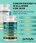 Board Certified Internist Recommended, 30 Yrs Exp. : Saw Palmetto, Nettle Root, Pumpkin Seed Oil, Cranberry, Pygeum Africanum,D-Mannose, Hibiscus,Lycopne: 1560 Mg:Bladder, Prostate & Hair Health.