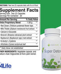 4Life Super Detox - Dietary Supplement Supports Detoxification and Healthy Liver Function - Supplement Formula with Artichoke Calcium D-Glucarate and Milk Thistle - 60 Capsules