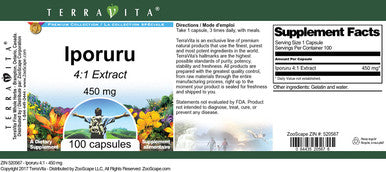 Terravita Iporuru 4:1-450 Mg (100 Capsules, Zin: 520567)