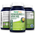 NusaPure Fenugreek Capsules | 5000mg | 200 Veggie Caps | Non-GMO & Extract