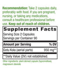 Nature'S Way Premium Herbal Gotu Kola Herb 950 Mg Per Serving 180 Vcaps