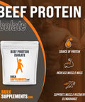 BulkSupplements Beef Protein Isolate Powder - No Added, , Lactose Free Protein Powder, Keto Friendly - 25g of Protein - 30g (1 Kilogram - 2.2 lbs)