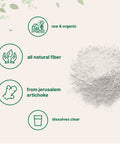 Micro Ingredients Organic Inulin FOS Powder (Jerusalem Artichoke) 2.2 Pounds (35 Ounce) Quick Water Soluble Prebiotic Intestinal Support for Colon and Gut Health Fibers for Smoothie & Drinks Vegan Friendly