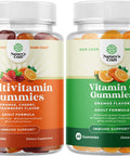 Bundle of Chewable Vitamin C Gummies & Daily Adult Chewable Multivitamin Gummies - to Improve Immunity & Hair Growth - Immune Booster for Adults and Natural Cold Remedy