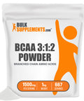 BulkSupplements BCAA 3:1:2 Powder (Branched Chain Amino s) - BCAA Powder for Muscle Recovery - Unflavored, - 1500mg , 667 Servings (1 Kilogram - 2.2 lbs)