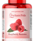Puritan's Pride Raspberry Ketones 100 mg-120 Rapid Release Capsules