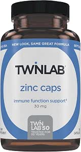 Twinlab Zinc Caps Immune Support Metabolism Skin Care 100 Capsules