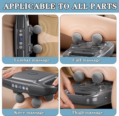 4-Head Massage Gun Deep Tissue, Muscle Massager 20 Intensities & 6 Massage Modes, 4-Head Back Massager For Pain Relief In Back, Leg, Neck, Shoulder And Body,Perfect Gifts