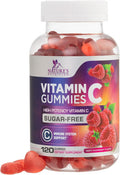 Nature'S Nutrition Sugar Vitamin C Gummies - Immune Support & Antioxidant Vitamin Dietary Supplement - Vegan Non-GMO Dairy & Gluten C Vitamin Gummy - Raspberry Flavor for Kids & Adults - 120 Count Gummies