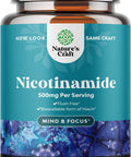 Vitamin B3 Nicotinamide 500mg Capsules - Mitochondrial Energy and Anti Aging Skin Supplement - AKA Vitamin B3 Niacin 500mg Flush Free and Niacinamide 500mg - Flush Free Niacin Supplement - 60 Count