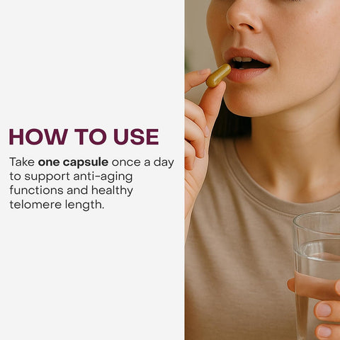 Healthycell Telomere Length Supplement - Anti-Aging Telomere Lengthening Supplements With Phytonutrients & Vitamins For Cellular Health - Ac-11 Astragalus & Resveratrol - 30 Capsules