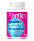 Florajen Women'S Complete Triple-Action Prebiotic Probiotic Postbiotic For Digestive & Immune Support - Fast-Acting Relief From Constipation & Bloating - Gluten-Free - Vegan - Non-Gmo 30-Count