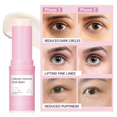 Bangfeng Cemenrete Calcium Volume Multi Balm Stick Korean Collagen Moisturizing Glow Hydrating & Anti-Aging Almond Vitamin E For Face Eyes Lips & Neck (Multi Balm Stick 1)