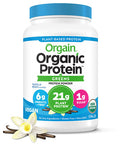 Orgain Organic Protein Greens Vegan Protein Powder Vanilla Bean 21g of Plant Based Protein Gluten NonGMO 1.94 Pound 1 Count Packaging May Vary
