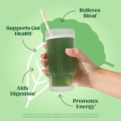 Bloom Nutrition Superfood Greens Powder Digestive Enzymes with Probiotics and Prebiotics Gut Health Bloating Relief Original + Milk Frother High Powered Hand Mixer
