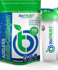 Biotrust Ageless Multi Collagen 5-In-1 Protein Powder (Unflavored) Blenderbottle Bundle
