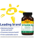 Country Life Vitamin D3 Non-Fish 2500 Iu 200 Softgels Certified Gluten Free