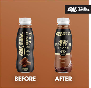 Optimum Nutrition On High Protein Shake Bottles Chocolate 12X330Ml