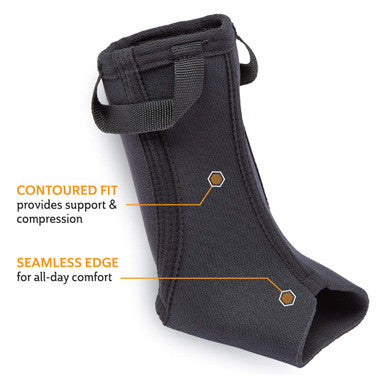 Curad Performance Series Ankle Support Designed for Active Seniors 50+ Large Easy to Grip Tabs & Loops for Easier Application Helps with Mild Sprains & Strains Size S/M