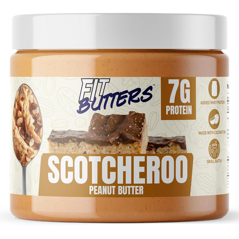 Fit Butters Birthday Cake Cashew Almond Butter Spread - Added Protein and Coconut Oil, Low Carb, Low Sugar, Gluten Free, Complete Protein Dessert Flavored Nut Butter