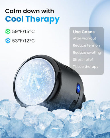 Renpho Massage Gun Head With Heat And Cool, Percussion Muscle Massager Gun Head For Deep Tissue Muscle Massage, Portable Rechargeable Handheld Massage Gun Attachments, Heated Massage Gun Head