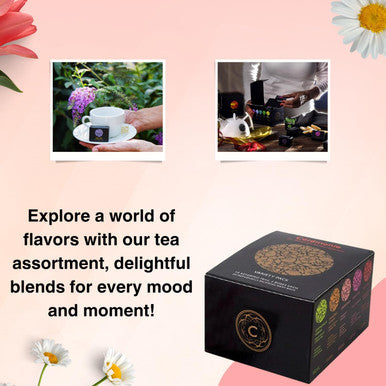 Ceremonie Variety Pack Gourmet Tea Sampler by Tea. A Collection of 10 Different Assorted Single Serve Flavors Set of 2 each Petite Mini Cube Tea Bags.20 total silk cubes (Pack of 20)