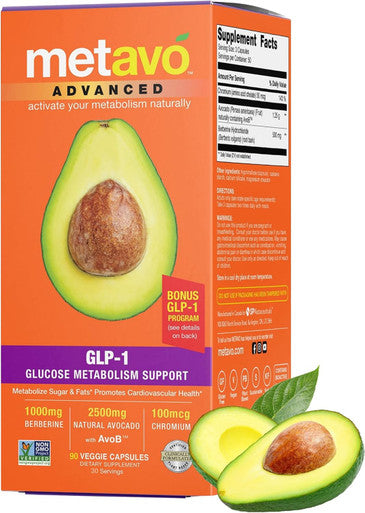 Advanced Glp-1 Metabolism Support Boost Metabolism, Manage Glucose Spikes, & Enhance Energy 90 Easy To Swallow Capsules