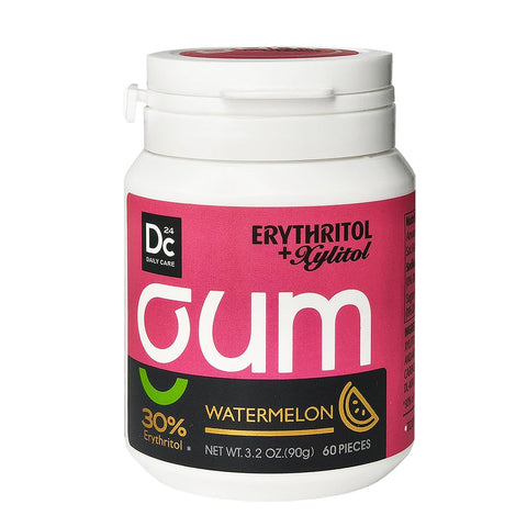 DC24 DAILY CARE Xylitol Chewing Gum with Erythritol, Aspartame Free & Sugar Free Gum for Dry Mouth, Low-Calorie, Sugarless, Assorted Flavors Variety Bulk Pack 60-Piece Pack, 4 Packs