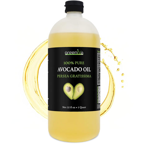 GreenIVe Avocado Oil Naturally Grown 100% Pure Natural without Additives, Clean, Cold Pressed, Non-GMO, Vegan: For Cooking, Frying, Baking and for Sauces, Dressings, Marinades, Salads (1 Gallon)