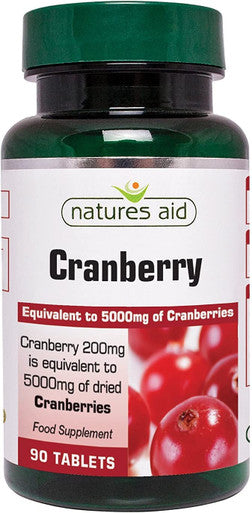 Natures Aid Cranberry 200mg 90 tablet X 2 (Pack of 2)