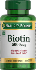 Nature'S Bounty Biotin 5000 Mcg 150 Rapid Release Softgels