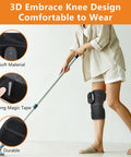 Edifolly Cordless Knee Heating Pad Knee Massager With Heat And Vibration Rechargeable Heated Knee Brace With 3 Heat Levels And 3 Massage Modes