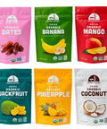 Mavuno Harvest Organic Dried Fruit Variety Pack | Dried Mango, Papaya, Pineapple, Banana, Jackfruit, & Tropical Mix | Healthy, Vegan, No Sugar Added, Non GMO Snacks for Kids & Adults | 2 Ounce, 6 Pack