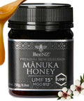 BeeNZ Raw MÃƒâ€žÃ‚Ânuka Honey, Certified UMF 20+ (MGO 829+), Pure New Zealand Monofloral MÃƒâ€žÃ‚Ânuka, Natural Sweetener, Superfood Honey for Wellness Support, No Sugar Added, Traceable from Hive to Jar, 8.8 oz/250g