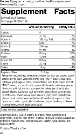 Standard Process Emphaplex - Whole Food Lungs Supplement - Lung Support Supplement, Respiratory Support, And Nervous System