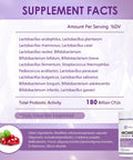 OMOGS Women's Probiotic 180 Billion CFUs 18 Strains, with Organic Prebiotics Cranberry Extract D Mannose and Digestive Enzymes for Digestive Boost Immune PH Balance and Urethral Health 90 Capsules