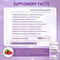 OMOGS Women's Probiotic 180 Billion CFUs 18 Strains, with Organic Prebiotics Cranberry Extract D Mannose and Digestive Enzymes for Digestive Boost Immune PH Balance and Urethral Health 90 Capsules