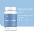HEAL + CO. Stress Complex | Ashwagandha + L-Theanine | Stress + Relaxation Support | 120 Capsules