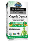 Garden of Life Organic Chewable Enzyme Supplement - Dr. Formulated Enzymes Organic Digest+, 90 Chewable Tablets