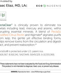 EcoNugenics PectaClear Healthy Detoxification Supplement with Modified Citrus Pectin and Alginate Provides Safe and Natural Support Against Environmental Toxins and Pollutants 60 Capsules