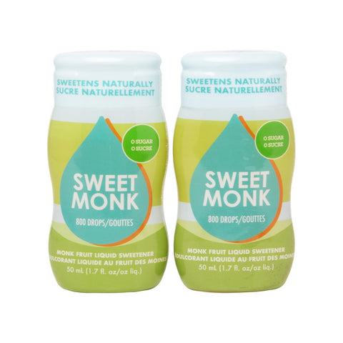 SweetMonk - 100% Pure Original Monk Fruit Sweetener Liquid Sugar Substitute - 50ml | No Water Added MonkFruit Extract | 0 Calorie Keto Friendly MonkFruit Drops | Vegan, Gluten Free | No Stevia (3-pack)