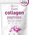 Micro Ingredients Multi Collagen Protein Powder 2 Pounds Type IIIIIIVX with Biotin Hyaluronic Acid Vitamin C Unflavored Collagen Peptides Keto & Paleo Friendly Easy Dissolve Non-GMO