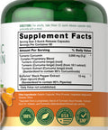 Carlyle Turmeric Curcumin With Black Pepper | 3000Mg 180 Capsules | Curcuminoids And Bioperine Supplement | Non-Gmo, Gluten Free