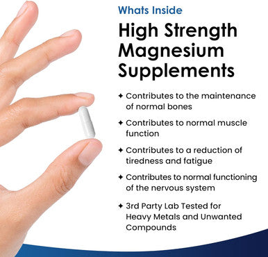 Magnesium Citrate Capsules 1620Mg - Super Strength And High Absorption Magnesium Supplements - With 500Mg Elemental Vegan Magnesium - Not Magnesium Tablets - Muscle & Sleep Support (Two Months Supply)